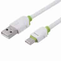 WAYME Charging & synchronisation cable , silicone round, 100 cm, USB> USB-C