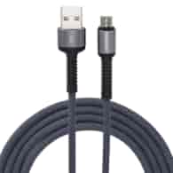 Kabel do ładowania i synchronizacji, w oplocie z mikrofibry, 200 cm, USB > micro USB