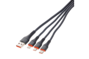 WAYME WAYME Lade- und Synchronisationskabel 120 cm 3 w 1: USB > micro USB + Lightning + USB-C