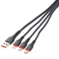 WAYME charging and sync cable 120 cm 3 w 1: USB > micro USB + Lightning + USB-C