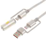 WAYME charging and sync cable USB + USB-C > USB-C + cigarette lighter plug