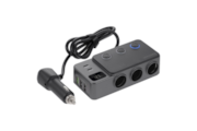 WAYME 3-fach Zigarettenanzünder-Splitter (12/24 V) und Schaltern + 3x USB 3,6 A + 2x USB-C max. 35 W + Voltmeter