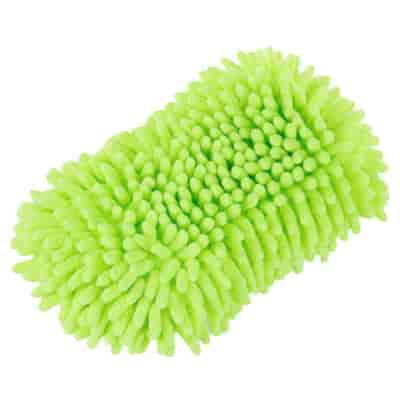Éponge en microfibre chenille + maille avec élastique, 23x11x5,5 cm