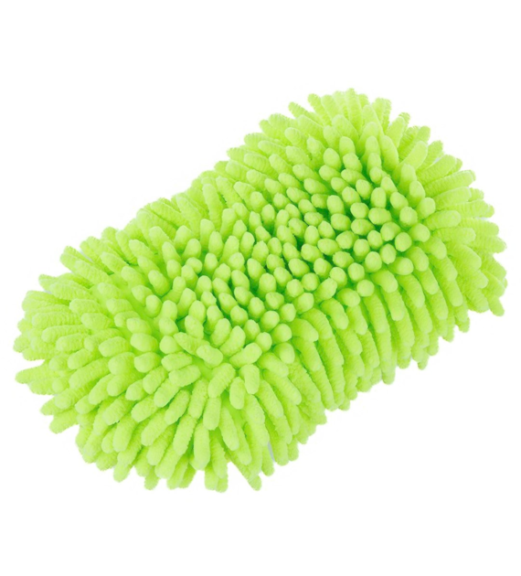 Éponge en microfibre chenille + maille avec élastique, 23x11x5,5 cm