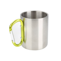 Mug en acier, 300 ml avec mousqueton dans la poignée