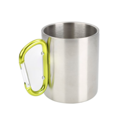 Kubek stalowy 300 ml z karabinkiem w uchwycie