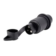 3 PIN trailer socket plug, plastic, loose