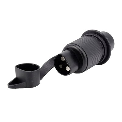 3 PIN trailer socket plug, plastic, loose