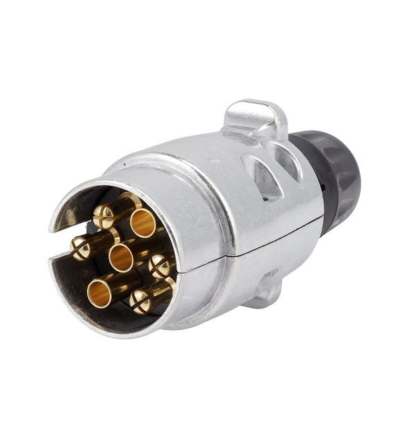 Fiche de remorque 7 pôles, en vrac, en aluminium