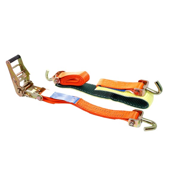 3-points cam buckle tie down strap with protector ,50 mm, max 5000 kg, 3,5 m