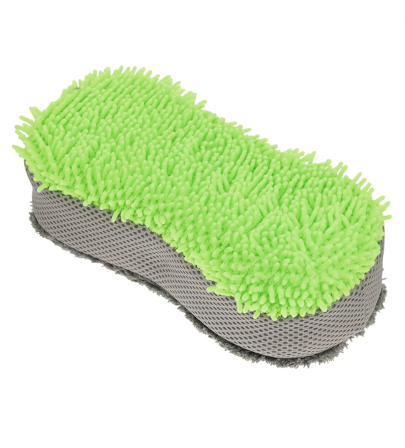 Éponge en microfibre douce, maille et chenille fine, 23x12x6 cm