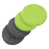 Jeu d'applicateurs éponges recouverts de microfibre avec pochette, diam. 12,5 cm, 4 pcs