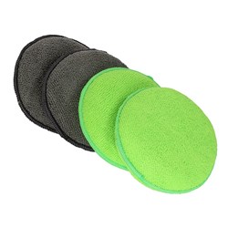 Zestaw gąbek - aplikatorów obszytych mikrofibrą z uchwytem, śr. 12,5 cm, 4 szt.