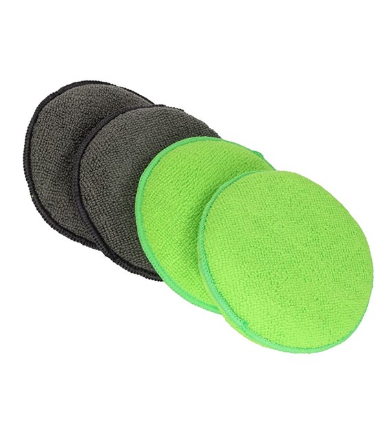 Set of microfiber covered sponge applicators with pocket, diameter. 12.5cm, 4 pcs.