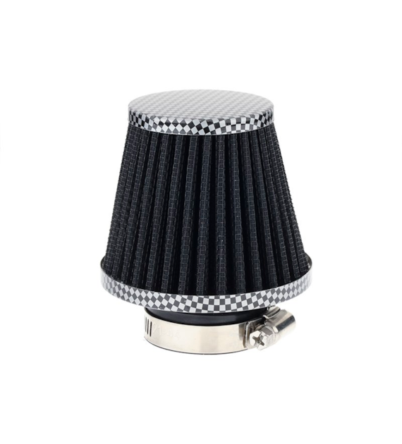 Konischer Luftfilter 74x62x51 mm, Schwarz/Carbon