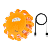 Lampa - flara ostrzegawcza 12 LED + 3 LED, akumulatorowa + kabel USB-C