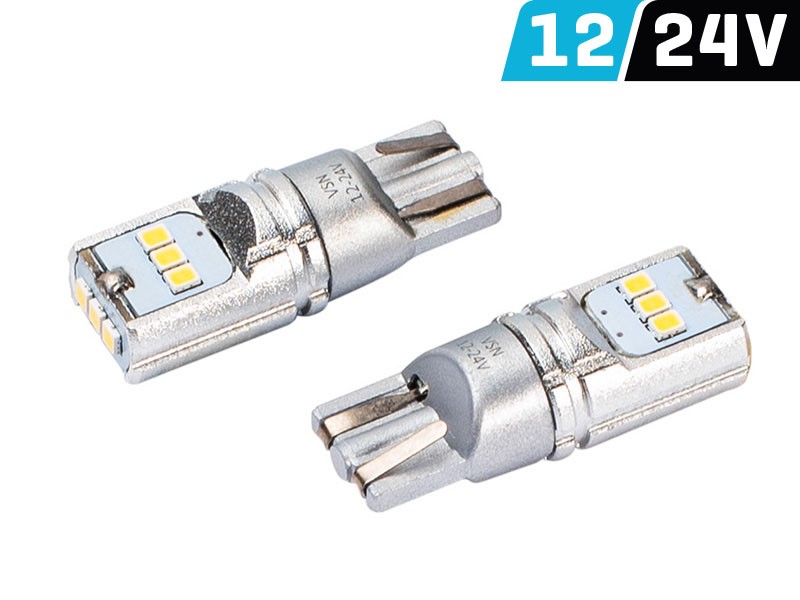 Bulb VISION W5W (T10) 12/24V 9x 2016 SMD LED, CANBUS, blanche,    2 pcs