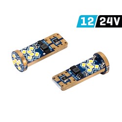 Żarówka VISION W5W (T10) 12/24V 18x 2016 SMD LED, CANBUS, biała, 2 szt.