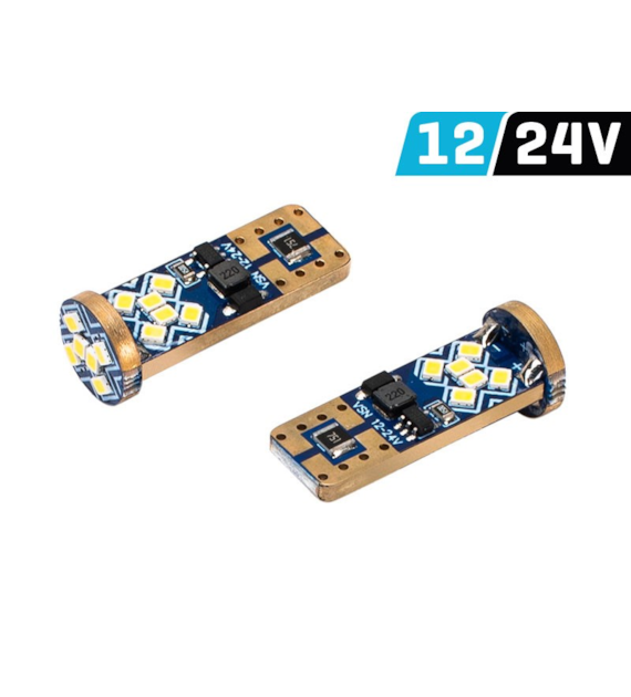 Żarówka VISION W5W (T10) 12/24V 18x 2016 SMD LED, CANBUS, biała, 2 szt.