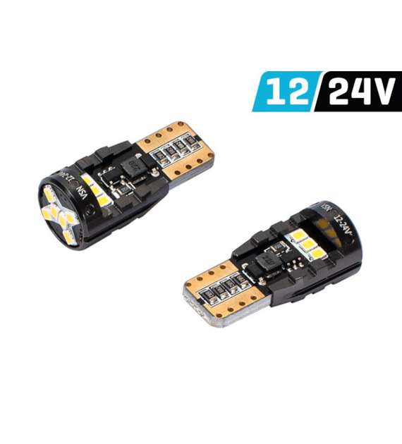 Żarówka VISION W5W (T10) 12/24V 12x 2016 SMD LED, CANBUS, biała, 2 szt.