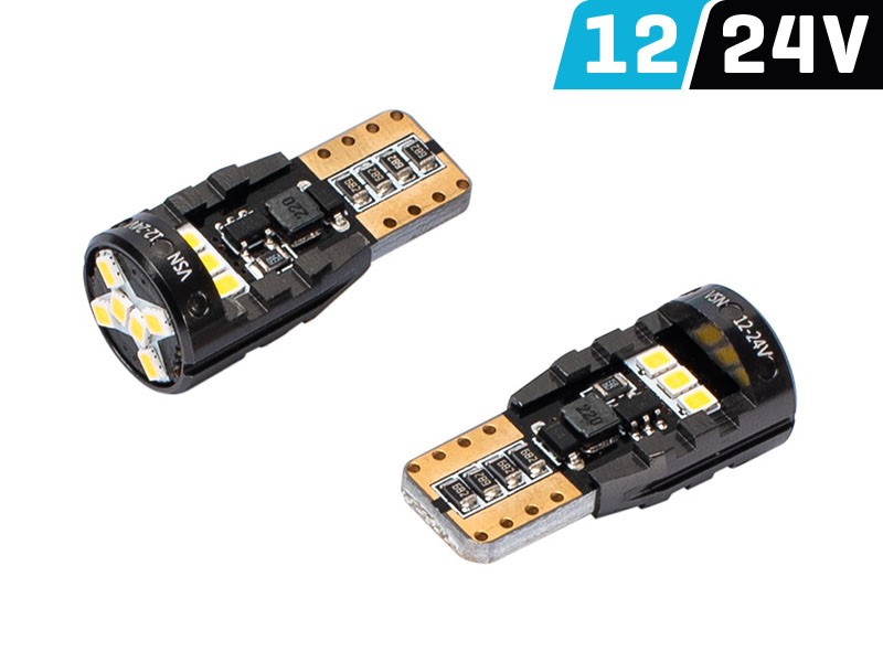 Żarówka VISION W5W (T10) 12/24V 12x 2016 SMD LED, CANBUS, biała, 2 szt.