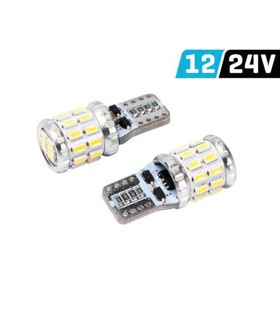 Ampoule VISION W5W (T10) 12/24V 24x 3030 SMD LED, CANBUS, blanche, 2 pcs