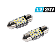 Glühlampe VISION Festoon SV8,5  31 mm 12/24V 12x 2016 SMD LED, CANBUS, weiß, 2 Stk