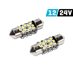 Żarówka VISION Festoon SV8.5 31 mm 12/24V 12x 2016 SMD LED, CANBUS, biała, 2 szt.