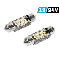 Glühlampe VISION Festoon SV8,5  36 mm 12/24V 12x 2016 SMD LED, CANBUS, weiß, 2 Stk
