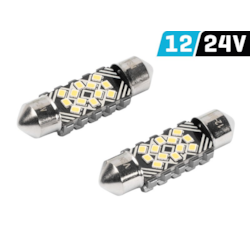 Żarówka VISION Festoon SV8.5 36 mm 12/24V 12x 2016 SMD LED, CANBUS, biała, 2 szt.