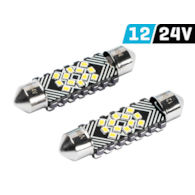 Glühlampe VISION Festoon SV8,5  41 mm 12/24V 12x 2016 SMD LED, CANBUS, weiß, 2 Stk