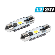 Glühlampe VISION Festoon SV8,5  36 mm 12/24V 2x 3570 SMD LED, CANBUS, weiß, 2 Stk