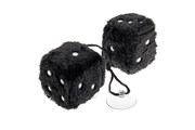 Plush car dices 60x60 mm, black