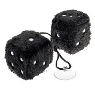 Pluszowe kostki ozdobne 60x60 mm, czarne