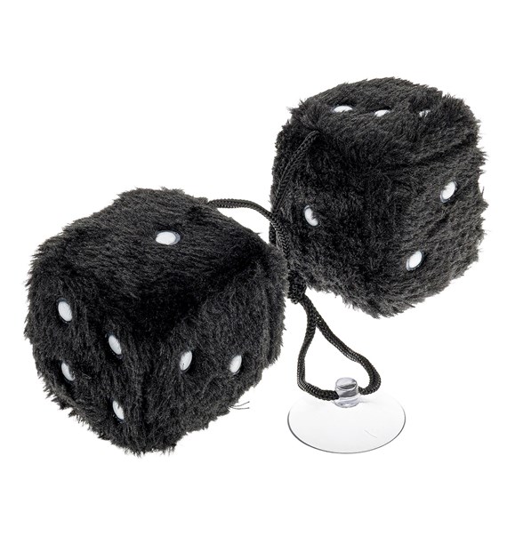 Pluszowe kostki ozdobne 60x60 mm, czarne