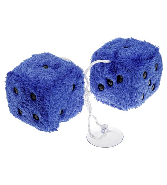 Pluszowe kostki ozdobne 60x60 mm, niebieskie