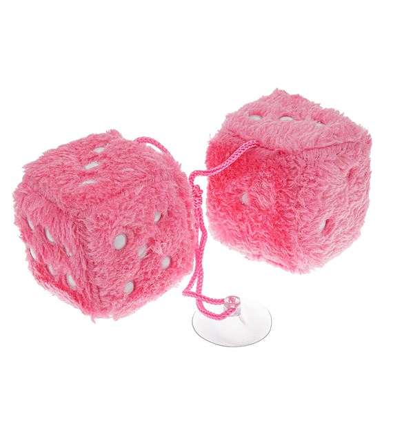 Pluszowe kostki ozdobne 60x60 mm, różowe