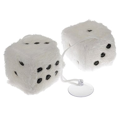 Pluszowe kostki ozdobne 60x60 mm, białe