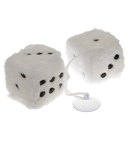 Pluszowe kostki ozdobne 60x60 mm, białe