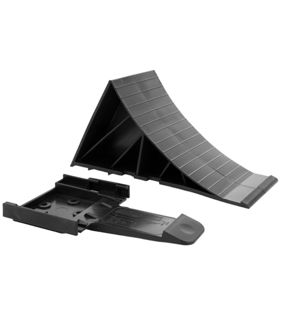 Wheel chock 22x9x12.3 cm, max 1500 kg, with hanger, DIN 76051-D53