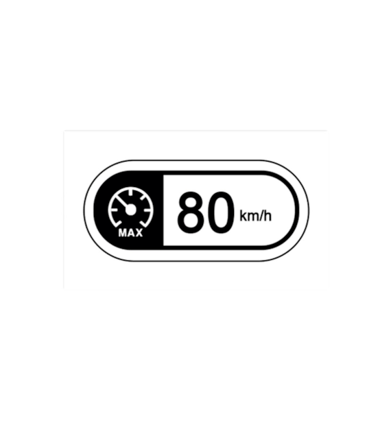 Autocollant pour vitre de voiture, vitesse 80 km UA