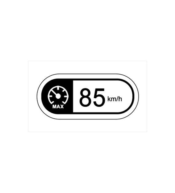 Autocollant pour vitre de voiture, vitesse 85 km UA