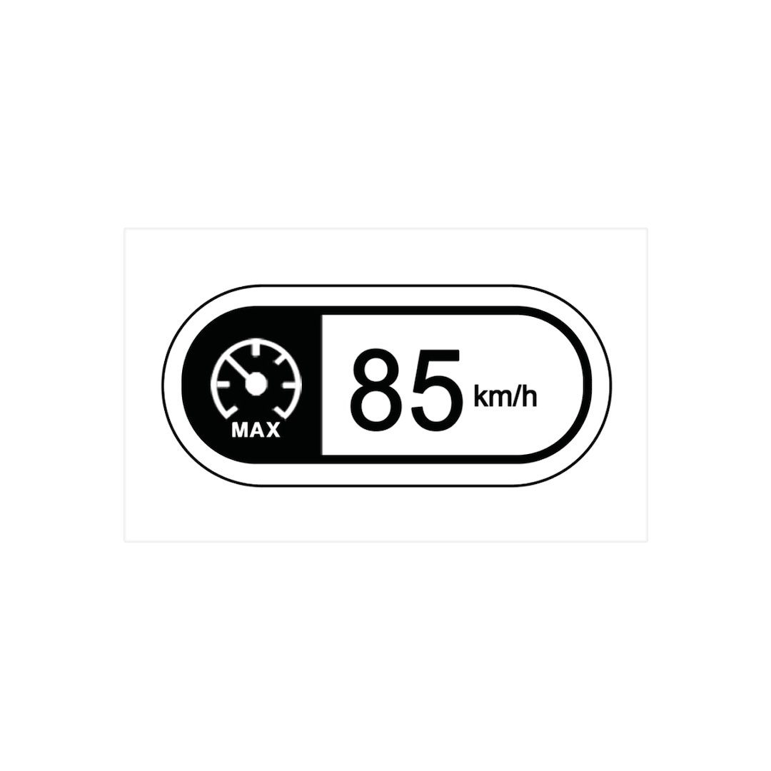 Wklejka na szybę, prędkość 85 km UA