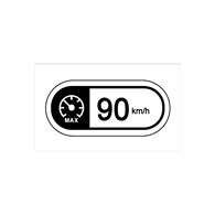 Wklejka na szybę prędkość 90 km UA