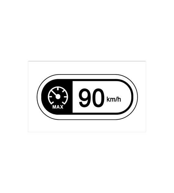 Autocollant pour vitre de voiture, vitesse 90 km UA