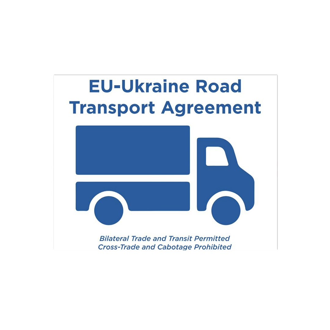 Wklejka na szybę TRANSPORT EU-UA
