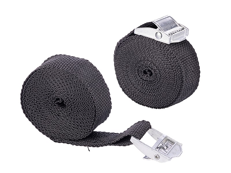 Cam buckle tie down straps 25 mm x 3.5m, 100 daN, 400 kg