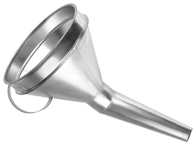 Metal funnel, bowl 165 mm, angled