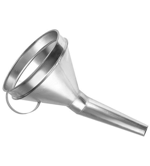 Metal funnel, bowl 165 mm, angled