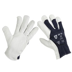 Work gloves goatskin, 11, navy blue